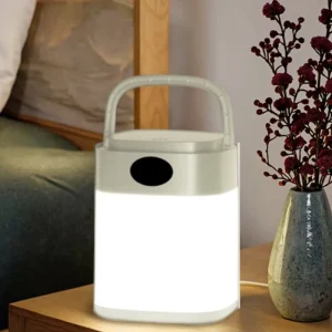 USB Rechargeable LED Bedside Camping Table Lamp, Touch Control, Eye Protection