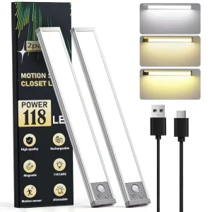 USB Rechargeable LED Cabinet Light with Body Motion Sensor