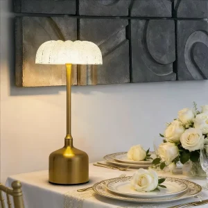 USB Rechargeable LED Desk Lamp Bedroom Bedside Crystal Small Table Lamp Cordless Small Decorative Lamp on Table Light