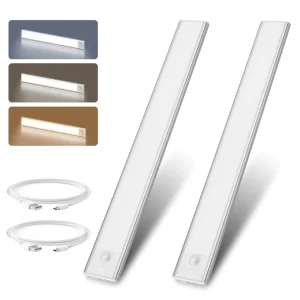 USB Rechargeable LED Motion Sensor Light, Slim Design, for Bathroom, Closet and Cabinet