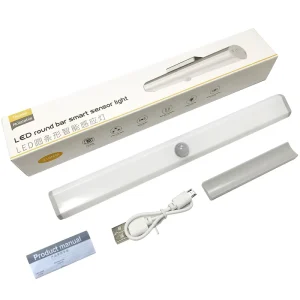 USB Rechargeable LED Motion Sensor Night Light for Kitchen, Bedroom, Wall, Wardrobe, and Staircase