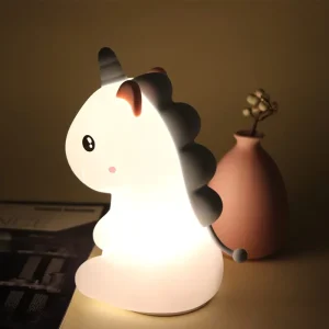 USB Rechargeable LED Night Light Color-Changing Soft Waterproof Silicone for Kids Bedrooms