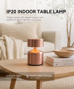 USB Rechargeable LED Reading Light Bedside Desk Table Lamp for Study Restaurant Hotel