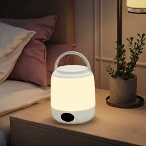 USB Rechargeable LED Table Lamp Camping Light Remote Control Three Color Temperature Bedside Lamp Night Light