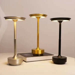 USB Rechargeable Modern Geometric LED Desk Lamp 3 Modes Adjustable Lighting Touch Control Simple Flexible for Bedroom Home Deco