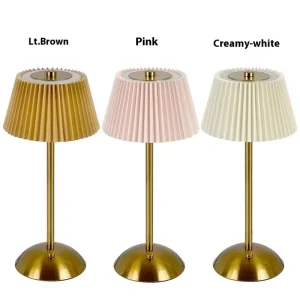 USB Rechargeable Mood Light Minimalist Design Touch Control Fabric Cloth Luxury Cordless LED Table Lamp for Restaurant