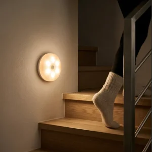 USB Rechargeable Motion Sensor LED Night Light Dual Colors Light Wireless Closet and Cabinet Light for Bedroom and Kitchen Room