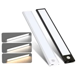 USB Rechargeable PIR Motion Sensor LED Cabinet Light Wireless Under-Cabinet Lamp