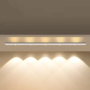 USB Rechargeable Premium LED Under Cabinet Light with Motion Sensor and 3 Light Colors for Wardrobe, Cupboard, and Kitchen