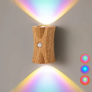 USB Rechargeable RGB LED Wall Light, Wireless Magnetic Motion Sensor, Indoor Stairways