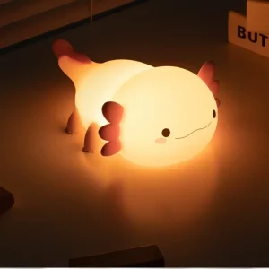 USB Rechargeable Silicone LED Night Light Touch Control White Pink