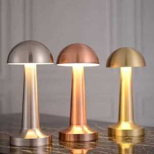 USB Rechargeable Touch Control Dimmable Eco Friendly LED Table Lamp Modern Style Metal Shade Cordless Restaurant Bar Atmosphere