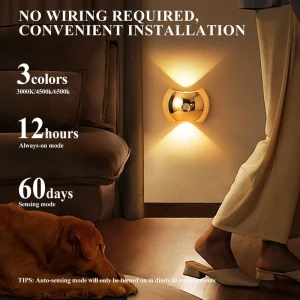 USB Rechargeable Wireless Magnetic LED Motion Sensor Night Light and Wall Lamp