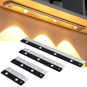 USB Rechargeable Wireless Magnetic PIR Sensor LED Under Cabinet Closet Light