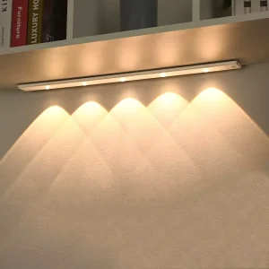 USB Rechargeable Wireless Motion Sensor LED Cabinet Light for Bedroom, Kitchen, and Under Cabinet
