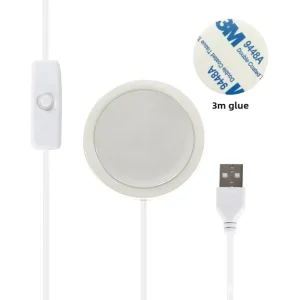 USB Ultra-Thin Aluminum Alloy LED Lamp 5V Low-Voltage 3D-Printed Model Dimmable Warm Light for Display Cabinets