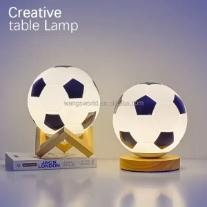 USB or Rechargeable LED 3D Soccer Football Night Light for Home Decor