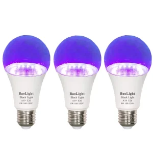 UV LED Bulb 12W AC 110V 220V E27 A19 Plastic Residential Black Light Lamp