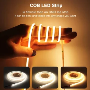 Ultra Narrow COB LED Strip 12V 3mm CRI 90 400 LEDs/m 3000K 4000K 6500K IP20 for Wardrobe Cabinet Mirror