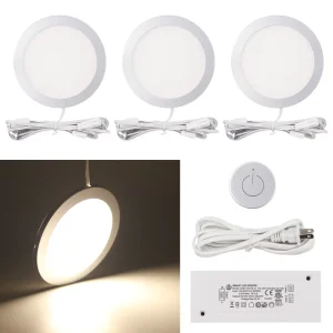 Ultra Slim 12V Puck Light LED Panel for Furniture and Kitchen Under Cabinet Lighting