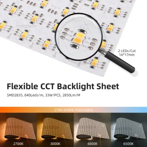 Ultra Slim Flexible Bendable 24V Dimmable LED Panel Light 4000K 6000K Surface Diffuser Backlit Sheet