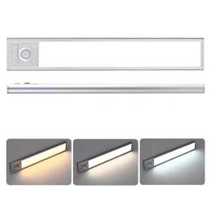 Ultra-Slim LED Cabinet Light with Motion Sensor, 1800mAh Rechargeable Battery, Wireless Closet Night Light for Kitchen