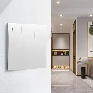 Ultra Thin 20 year Warranty Factory New Design UK Standard Wall Light Switch Wall Switches Three Gang One Way Switch