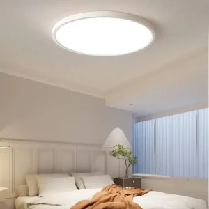 Ultra Thin 40W Modern LED Flush Mount Ceiling Lamp with PC Housing Dustproof Moisture-Proof for Bedroom Living Room