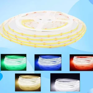Ultra Thin 4mm Blue COB LED Strip Light 12V 24V Customizable Single Color Flexible Strip for Cabinet Projects