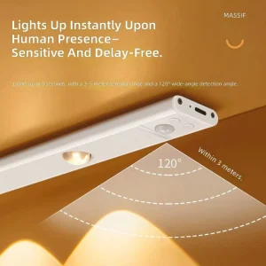 Ultra-Thin Cat-Eye Light Dimmable Rechargeable LED Human-Body Sensor Light Mountain-Wave Cabinet Decorative Light