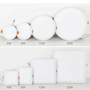Ultra Thin Embedded LED Downlight Cob Chip Freely Open Hole Concealed Panel Light Aluminum for Household Ceiling Living Room