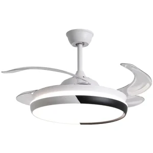Ultra Thin Full Spectrum LED Ceiling Fan Lamp for Home Restaurant Variable Frequency Integrated
