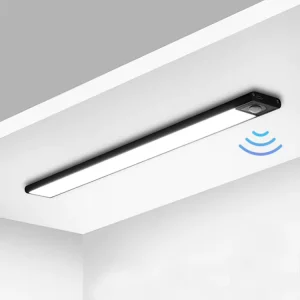 Ultra Thin LED Motion Sensor Night Light Modern Design Style Upward Shade Direction Inside Linear LED Under Cabinet Light