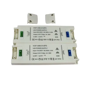 Ultra Thin LED Transformer 36W 12V 3A 24V 1.5A Waterproof IP44 LED Driver Power Supply for Bathroom Mirror