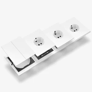 Ultra-Thin Push Button 1/2/3 Gang 1/2 Way EU Power Socket