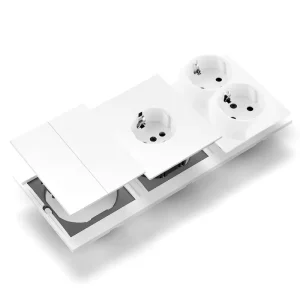 Ultra-Thin Push Button EU 1/2/3 Gang 1 Way Power Socket