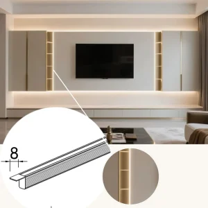 Ultra-Thin Recessed Cabinet LED Light Aluminum Channel Plastic for Closet and Furniture Lighting YB1018-23