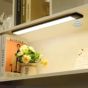Ultra-Thin Rechargeable LED Cabinet Light with Motion Sensor, 3 Colors, Dimmable for Wardrobe, Closet, and Kitchen