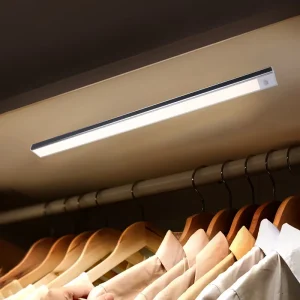 Ultra-Thin Rechargeable Wireless LED Night Light with Motion Sensor for Kitchen Cabinets and Closets