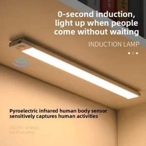Ultra Thin Smart Cabinet Lights with Three Color Changing LED Long Strip Magnetic Adhesive Sensing