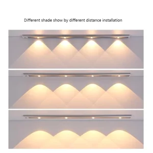 Ultra-thin Indoor Modern Aluminum LED Cabinet Light with Motion Sensor, Rechargeable, Dimmable, 3CCT