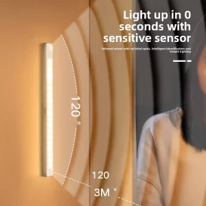 Ultra-thin Rechargeable Magnetic Motion Sensor LED Light Strip Stepless Dimming
