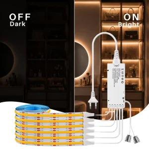 Under-Cabinet Lighting Kit Door-Activated Sensor Switch DC 12V Dimmable Water-Resistant Drill-Free