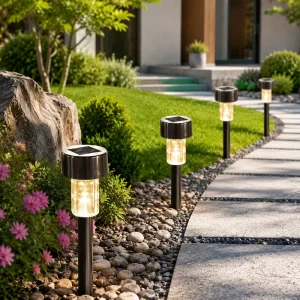 Underground RGB Solar Lawn Lights LED Garden Light IP54 Stainless Steel Outdoor Garden Landscape Lighting