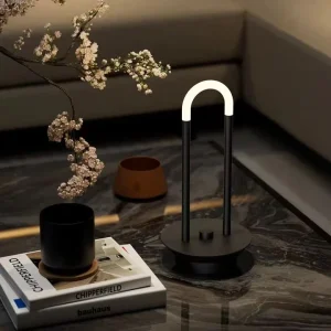 Unique Arte Modern LED Touch Control Dimmable Cordless Bedroom Restaurant Desk Light Candle Table Lamp Home Decor