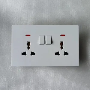 Universal 1 Gang 1 Way Wall Switch Socket Outlet Neon Indicator Smart App Control 240V 13A 1 AC Outlet 1 USB-A