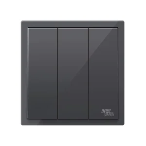 Universal 3 Gang 1 Way Wall Switch and Socket Push US Switches