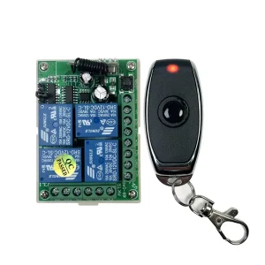 Universal 4-Channel 433 MHz Wireless RF Remote Control Duplicator Key Fob for Electric Gates and Garage Doors with Rolling Code