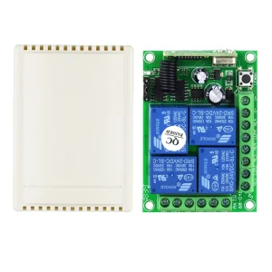 Universal 4-Channel 433 MHz Wireless RF Remote Control Key Switch for Electric Gates and Garage Doors with Learning Code