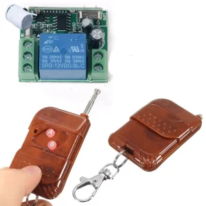 Universal 433 MHz 1-Channel Wireless Relay Switch Receiver and Transmitter for Electric Garage Doors